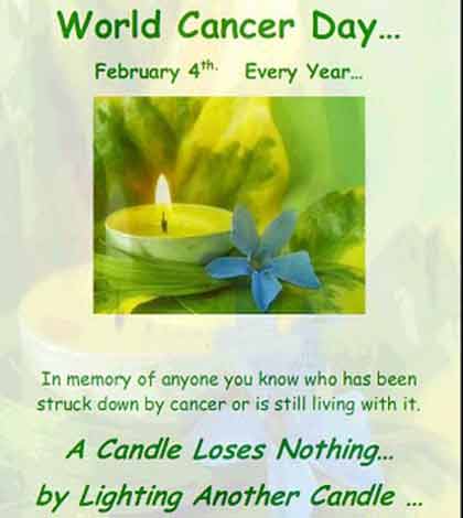 a poster about World Cancer Day