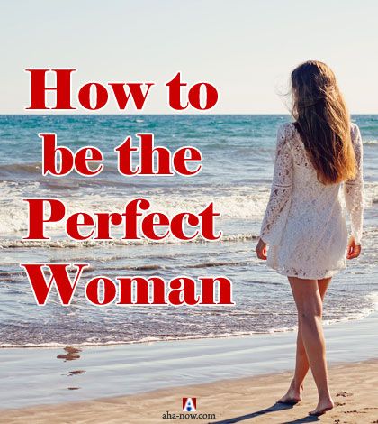 Woman on beach showing how to be the perfect woman