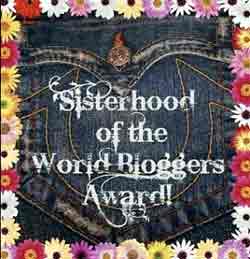 The badge of sisterhood of the world bloggers award