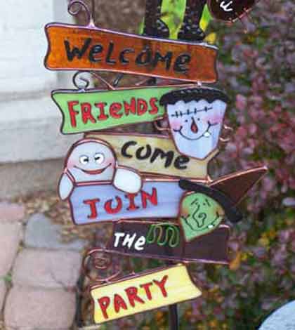 A welcoming signboard as part of cheap party idea