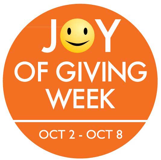Joy of giving week logo smiley