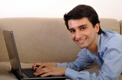 Man working at flexible work hours in a week