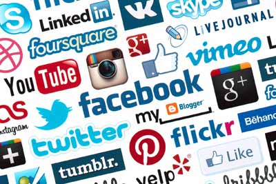 Symbols of various social media platforms