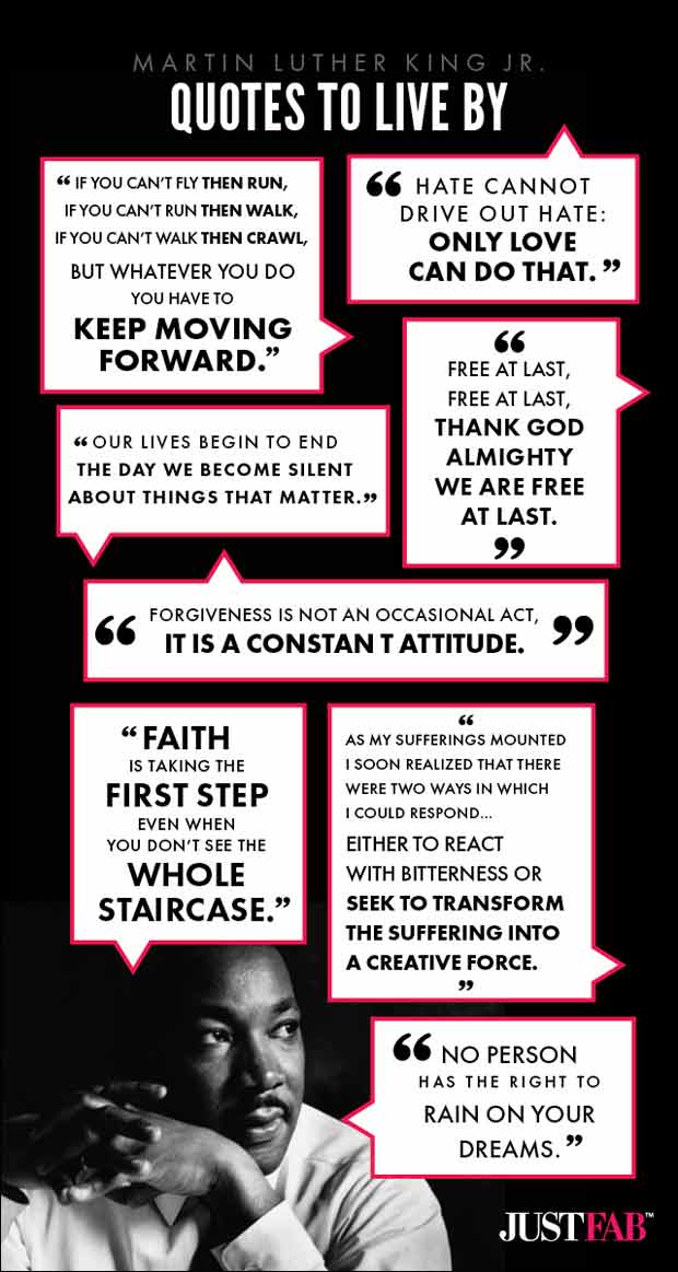 Infographic of Martin Luther King quotes