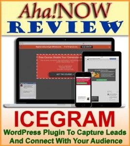 Poster of the Aha!NOW review of Icegram WordPress plugin