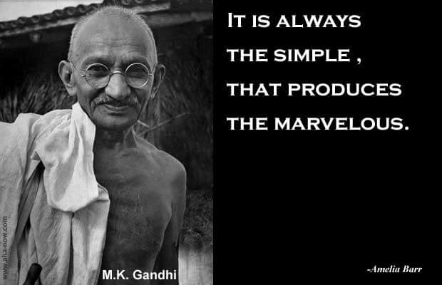 Picture of Mahatma Gandhi with a quote