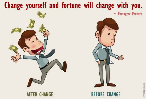 Image showing a man changing his fortune after changing himself
