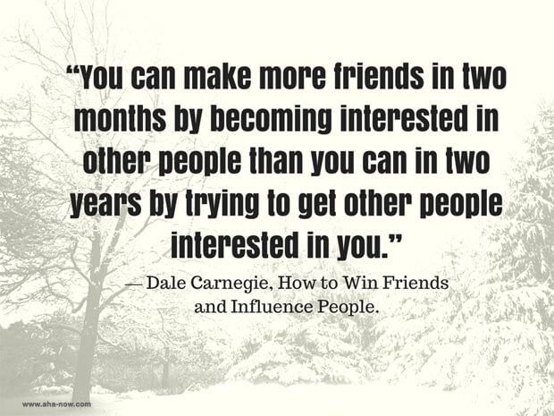 Quote of Dale Carnegie on making friends