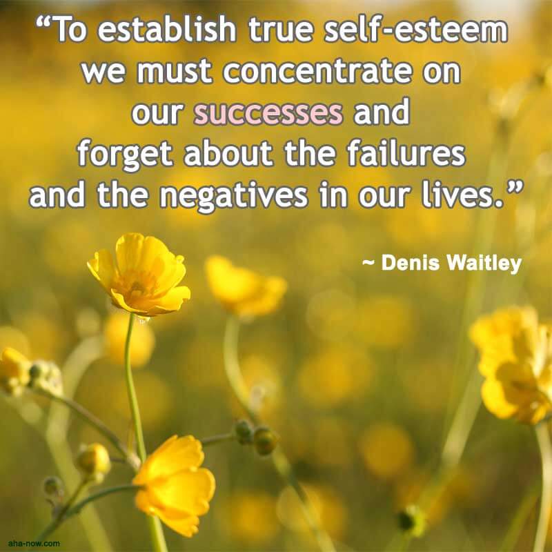 Concentrate on success to recover self-esteem