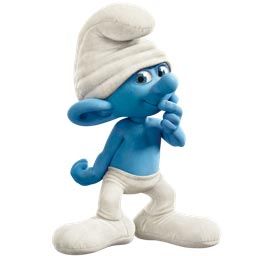 Smurf in a posture of doubting