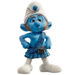 Smurf in a posture of being self-assured