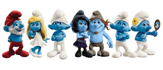 Smurfs in all forms of emotions