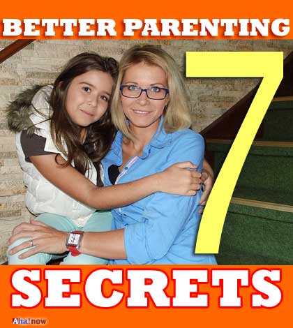 Mother with teen child telling 7 better parenting secrets
