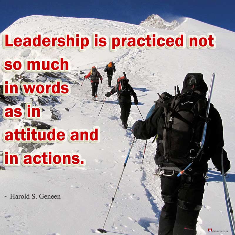Learning leadership through attitude and action