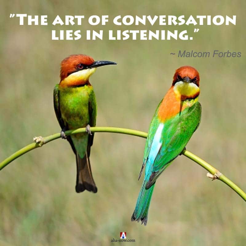 The art of conversation lies in listening