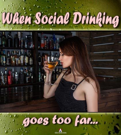 Girls drinknig shows social drinking problems in women