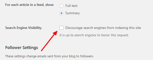 How to check search engine visibility status on WordPress site