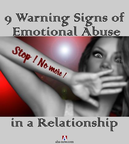 Woman making warning signs of emotional abuse