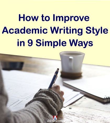 Student shows how to improve academic writing style