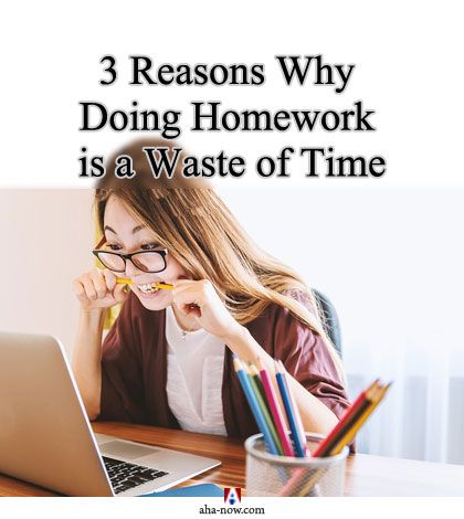 Picture of a frustrated girl who thinks doing homework is a waste of time