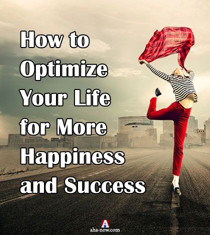 Image showing how to optimize your life for more happiness and success