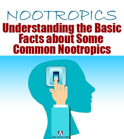 poster about understanding common nootropics with image of switching on the brain
