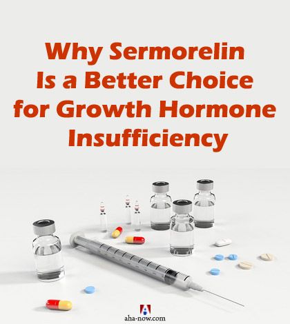 Syringe, injections and medicines of Sermorelin for growth hormone insufficiency treatment