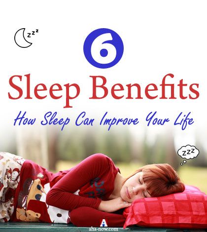 A girl sleeping with caption sleep benefits and sub caption how sleep can improve your life