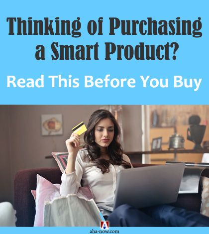 Woman buying smart products on laptop