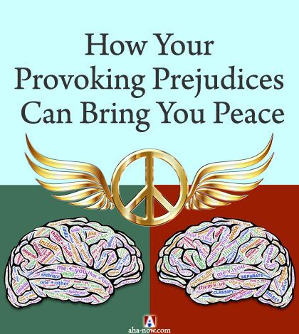 Prejudiced brains transforming into peace