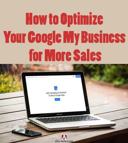 Laptop on table with Google My Business site open for optimization