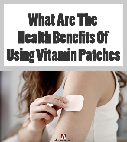 Woman applying vitamin patch on arm for health benefits