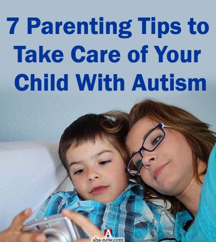 Autism child with mother taking care as per parenting tips