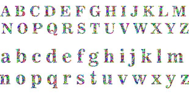 colorful font