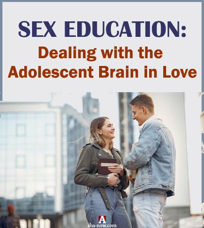 Sex education for adolescent boy and girl in love