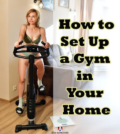 A women on exercise bike in her home gym
