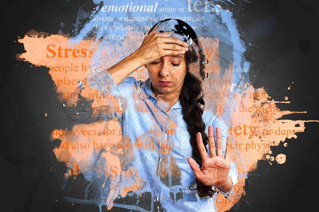 Woman suffering from anxiety and stress