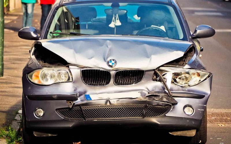 A BMW car after accident