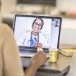 Telehealth doctor on patient's laptop