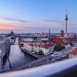 Beautiful city of Berlin on either sides of the river