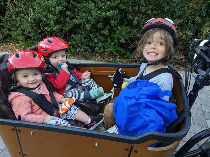 cargo bike with kids